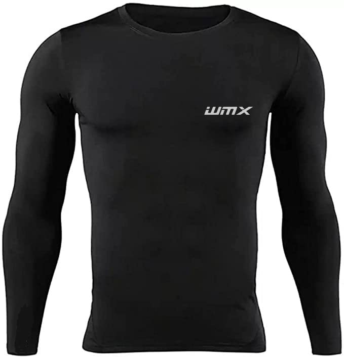 WMX Polyester Spandex Men's Sports Running Set Compression Shirt + Pants Skin-Ti