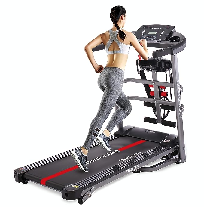 WELCARE MAXPRO PTM405M 2HP(4 HP Peak) Multifunction Folding Treadmill, Electric 