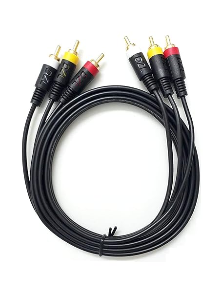SHIELDGUARD® 3RCA Male to 3RCA Male Audio Video Cable - Works for TV,LED,LCD,DVD